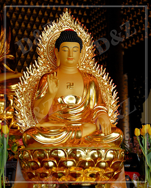 GOLD PLATE MEDITATION BUDDHA STATUE DZ-BUDDHA06
